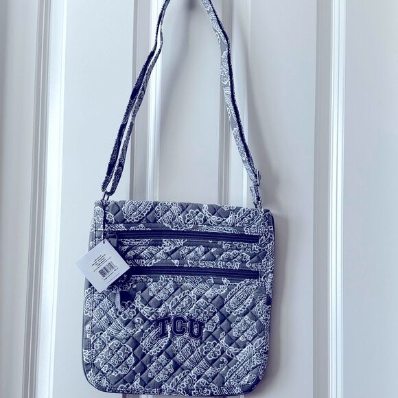 TCU Vera Bradley Triple Zip Hipster Crossbody NWT - Picture 1 of 9